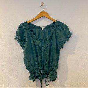 Vintage Trinity brand green blouse